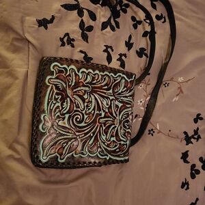 Handcrafted Floral Leather Bag